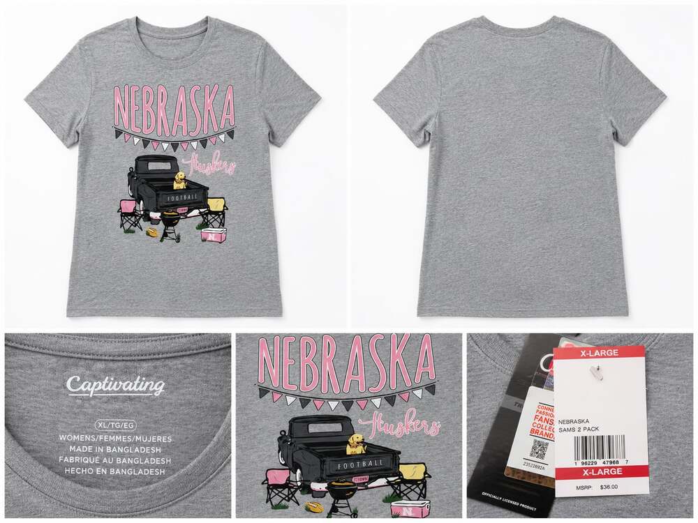 Captivating Nebraska Cornhuskers Tailgate Truck Graphic Women's T-Shirt